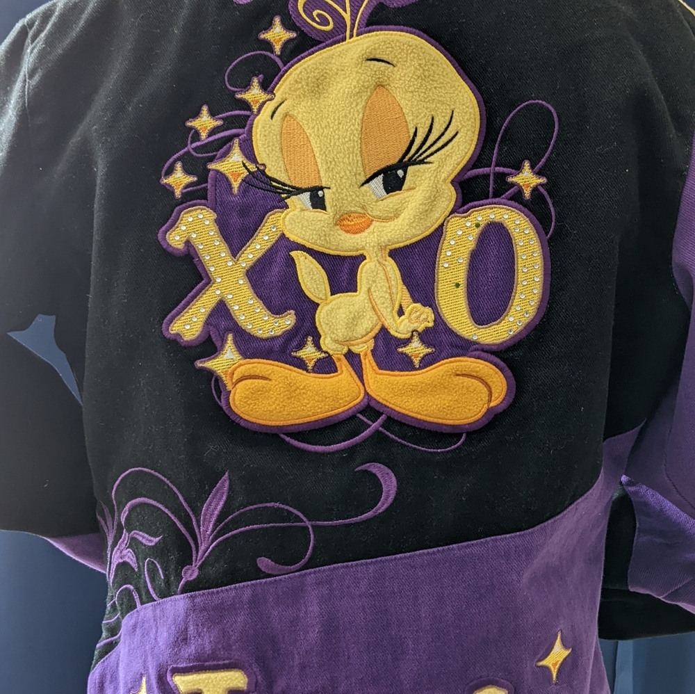 JH design "Diva Tweety Bird" Nascar jacket size snall